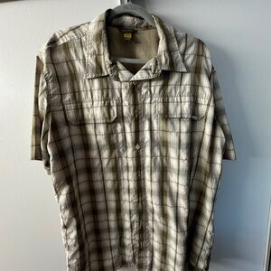 Eddie Bauer Burton down shirt made from moisture wicking material.